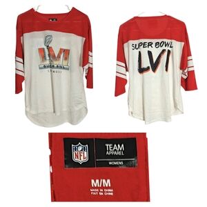 NFL Team Apparel Red and White Women's Shirt
